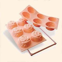 Multi silikonform 6 Rose Flowers