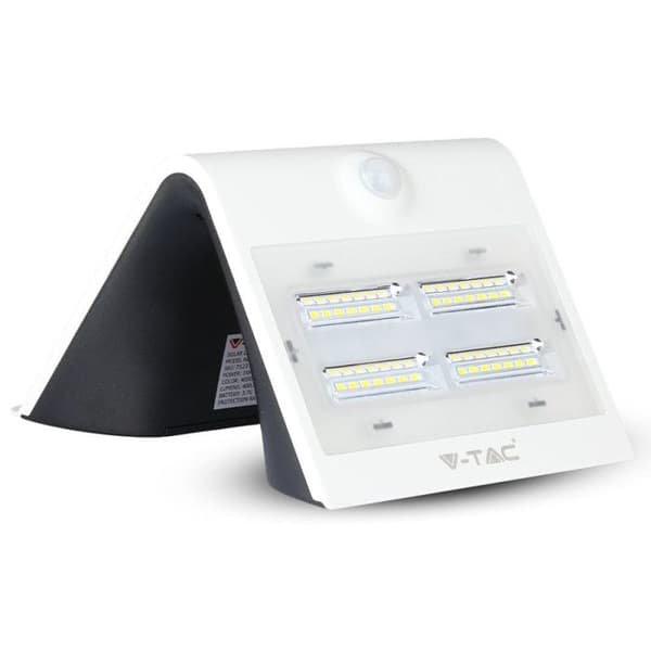 Utomhus Solur IP65 – 3W – 400lm – PIR Sensor – Vit/Svart TA-7523