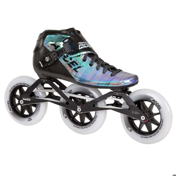 Roller hastighet Powerslide Accel Race Reflekterande 125 - svart/blå
