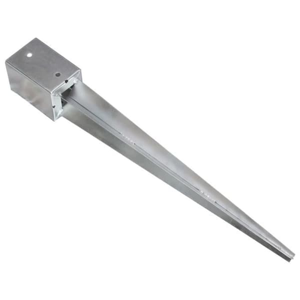 vidaXL Ground Stakes 6 st Silver 9x9x75 cm Galvaniserat stål