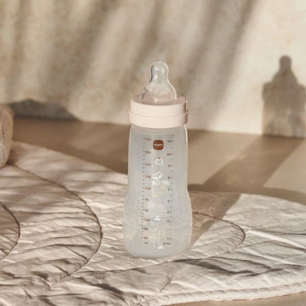 Flaska - MAM BABY - Easy Active - +6 månader - 330 ml - Nappar med X-flöde - Sand