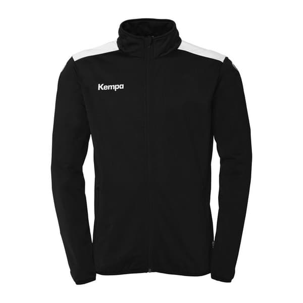 Barnträningsjacka Kempa Emotion 27 - svart/vit