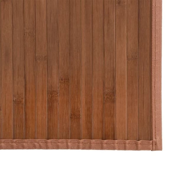 vidaXL Rektangulär matta brun 80x200 cm bambu, vardagsrumsmatta, köksmatta, rektangulär matta, sovrumsmatta 376908