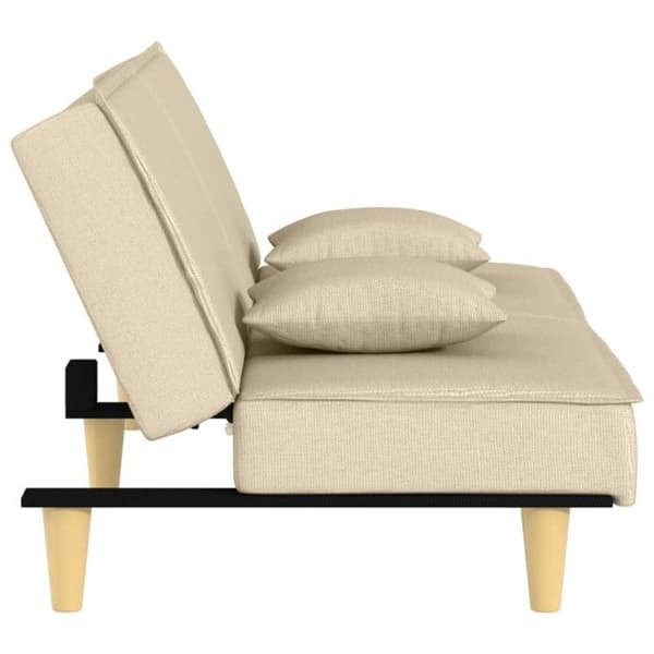 vidaXL Sängsoffa crème tyg 351903