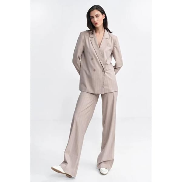 Oversize knäppt blazer för kvinnor Nife Randig