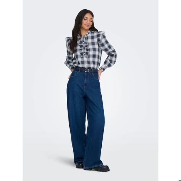 Blus dam Only Figa Flounce - molndansare/nattens himmel