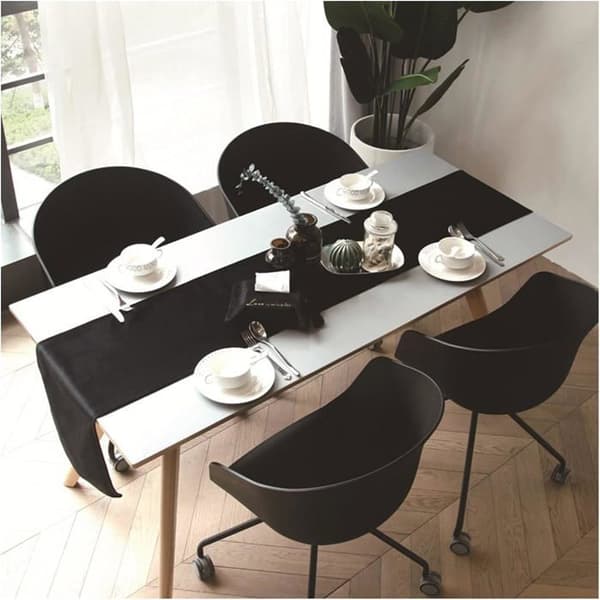 Bordslöpare sammet 32 x 200 cm grön - rektangulär, elegant för matsal & fester