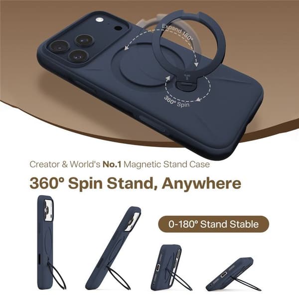 Coque Torras QPRO Silikonserie för iPhone 17 Pro Max - Marinblå