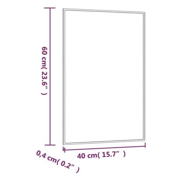 vidaXL Väggspegel 40x60 cm Rektangulär 350446