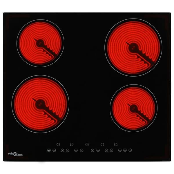 vidaXL Ceramic Hob 4 Burners Touch Control 6000 W 50784