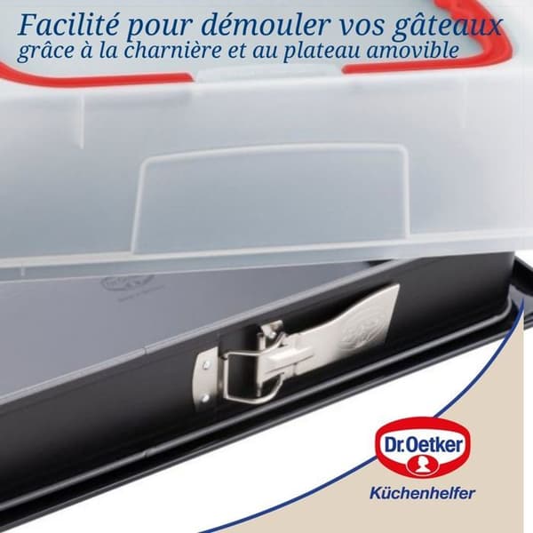 Rektangulär fällbara form med transportlock 42 x 29 x 7 cm Dr. Oetker Back-Idee Kreativ