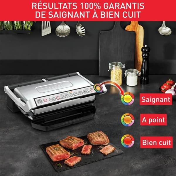 Tefal, Optigrill+ XL, 9 tillagningsprogram, XL tillagningsyta