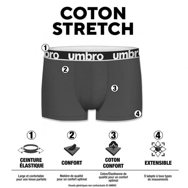 Umbro Boxers för Herr - Svart (4-pack)