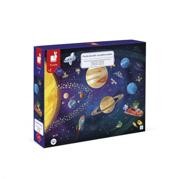 Janod Solar System 100 bitars pussel - För barn från 5 år och uppåt