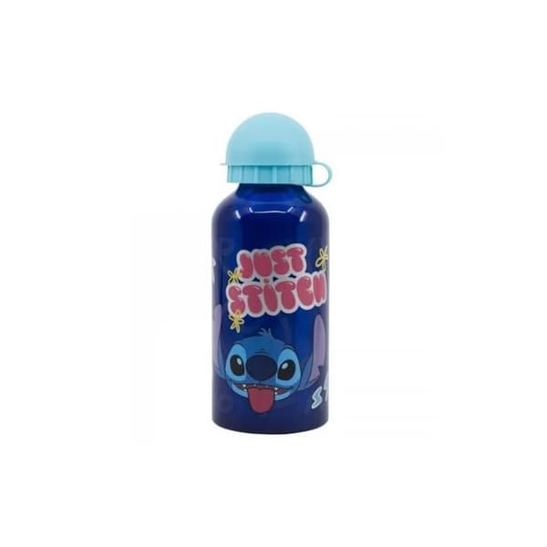 Flaska / Aluminiumflaska - STITCH - 400ml - Hällpip - Säkerhetskork - Blå