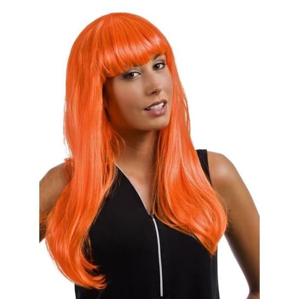 Peruk - 20 - Kvinna - Orange - Lugg - Blandat