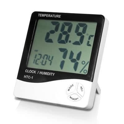 TRIXES Digital väckarklocka LCD termo-hygrometer