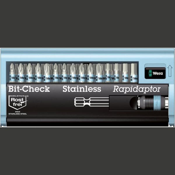 Bitset - WERA - 05071109001 - 30 delar - Rostfritt stål - Rapidaptor