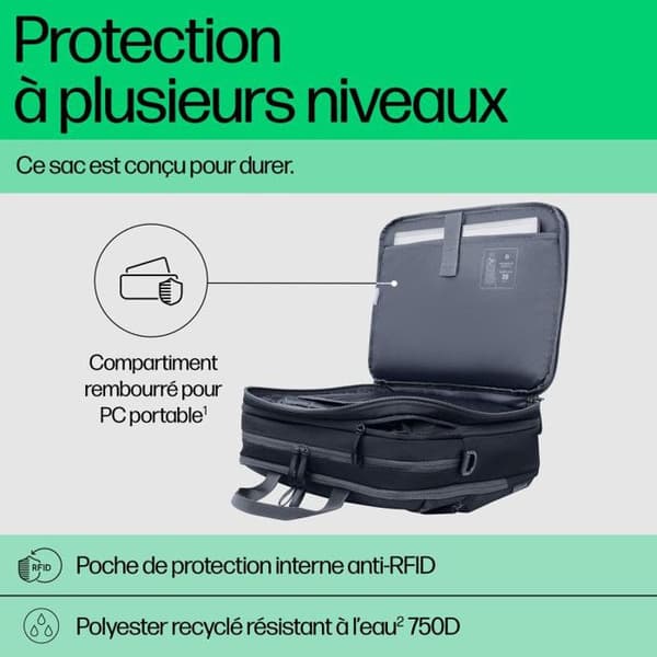 HP Travel Plus - laptopväska - 15L