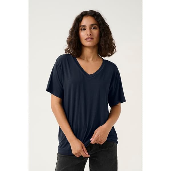T-shirt med V-ringning dam KAFFE Frida