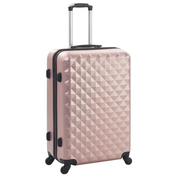 vidaXL Hardside resväska 3 st Rose Gold ABS 91888
