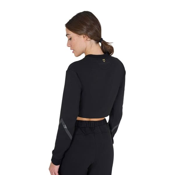 Sweatshirt crop rund hals dam Equestro