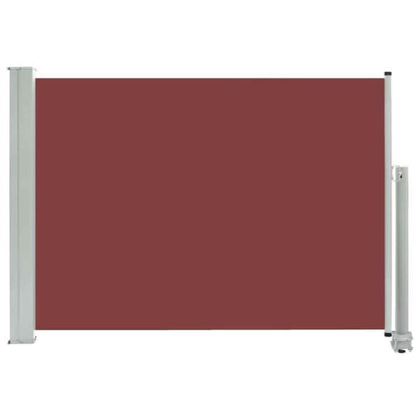 vidaXL Infällbar uteplats Sidomarkis 80x300 cm Brun