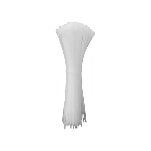 Kabelbindare - Quadrios - 100-pack - 500 mm - 4 mm - Vit - UV-stabiliserad