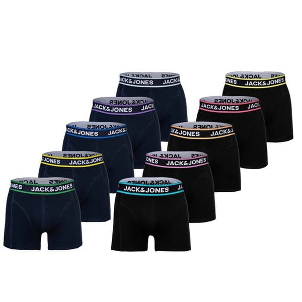 Jack&Jones Kalsonger Herr - ,Förpackning med 10, JACLIMES SOLID TRUNKS 10 PACK