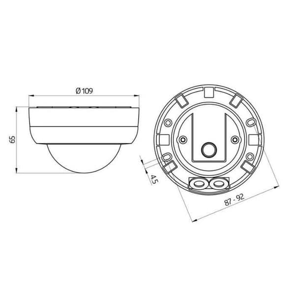 Rörelsedetektor - B.E.G - Luxomat 92144 - 360° - 24 m - Vit