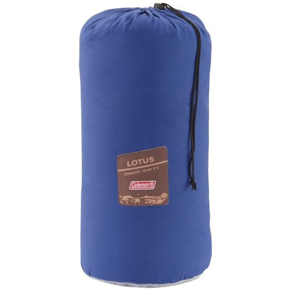 Coleman Lotus XL – Rektangulär sovsäck XL 220×100 cm, komfort +12°C, polyester, 2,05 kg, blå