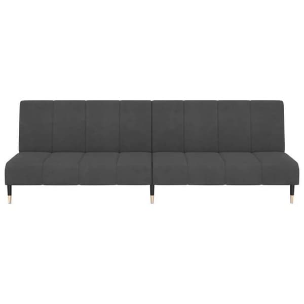 vidaXL 2-sits bäddsoffa mörkgrå sammet 375875