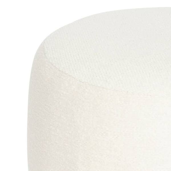 Puff boucle Amea vit D39cm - Atmosphera Inredningsdesigner