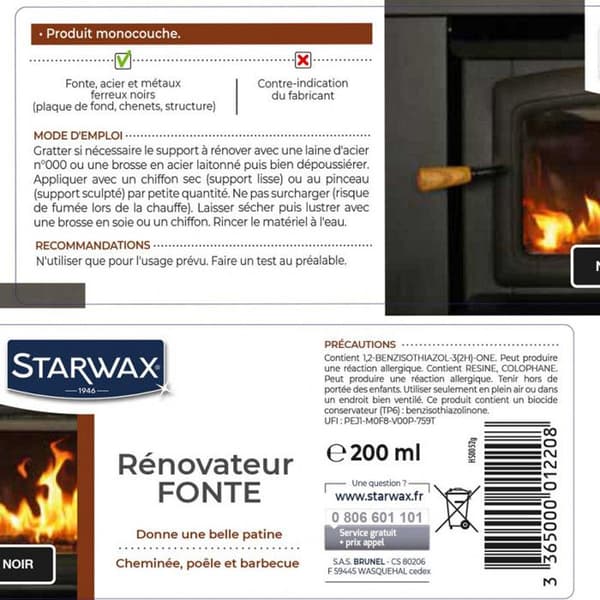 Starwax gjutjärnsrenovator - 200 ml kastrull