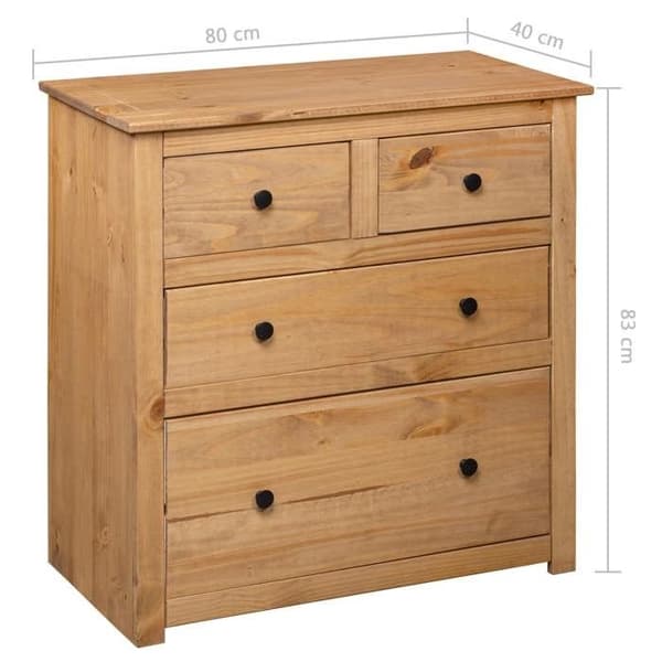 vidaXL Sideboard 80x40x83 cm Pine Panama Range 282655