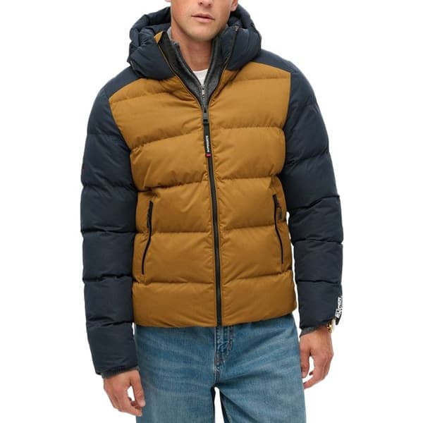 Doudoune Superdry Block sport - Marin/Brun