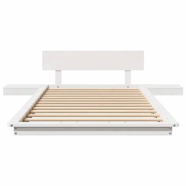 vidaXL Sängram Vit 90 x 190 cm trä 872423