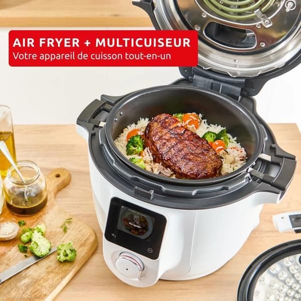 Moulinex Cookeo Infinity, Luftfritös + tryckkokare, Utan blandningsblad, 16 program