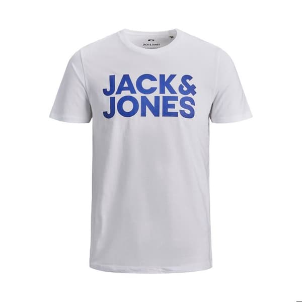 T-shirt med Jack & Jones Corp-logotyp (x3) - vit