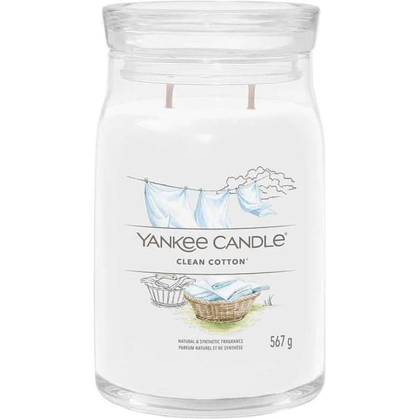 Bougie signatur i fräsch bomull stort format - Yankee Candle