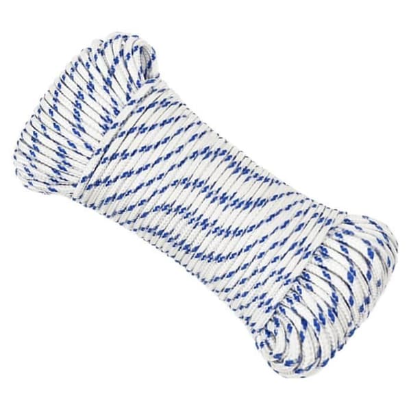 152282 vidaXL Båtrep Vit 5 mm 250 m Polypropen