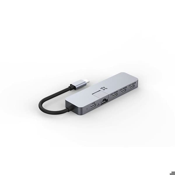 USB-C-hubb - MAX PLUS - MacBook M1 - 3 USB-C-portar - 100 W - Gigabit Ethernet