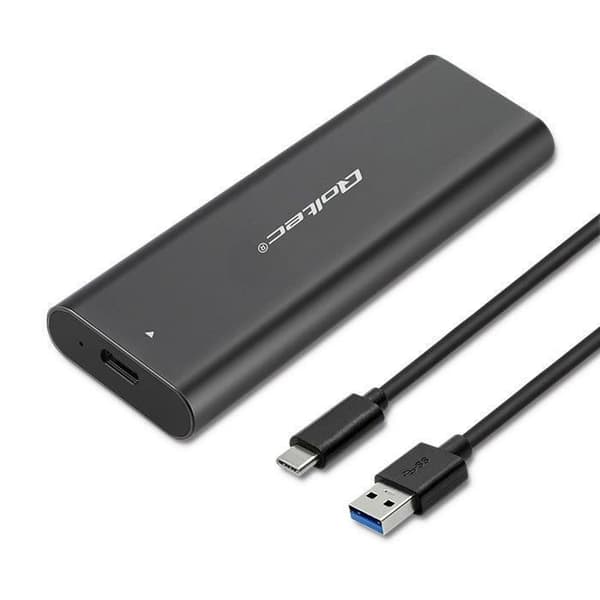 Inneslutning - Qoltec - M2 SATA SSD - USB Typ C - 2 To - 6 Gb/s