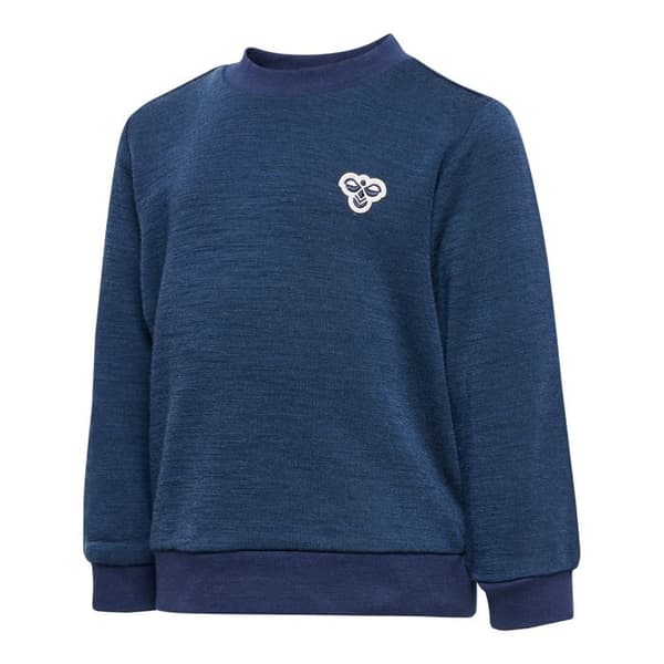 Hummel Mini Bee baby sweatshirt i ull - dress blues