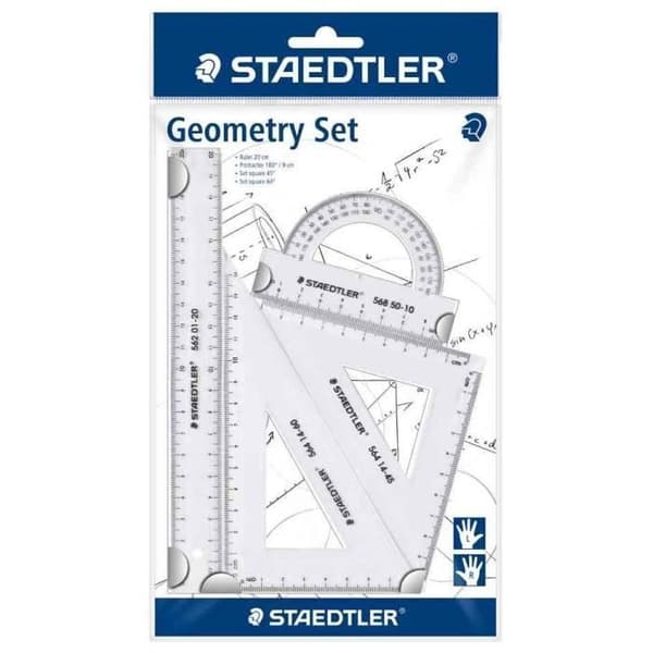 geometrisats, liten, 4 delar, transparent