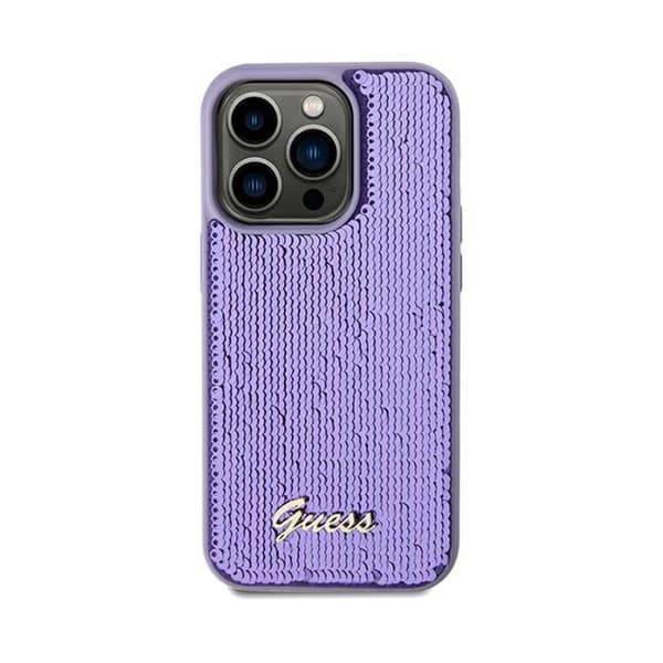 Guess Sequin Script Metal - Fodral för iPhone 13 Pro (lila)