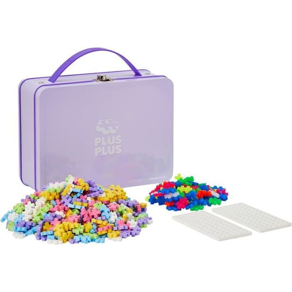 Resväska Mini Pastell-Neon 600 stycken + 1 bas - Plus Plus