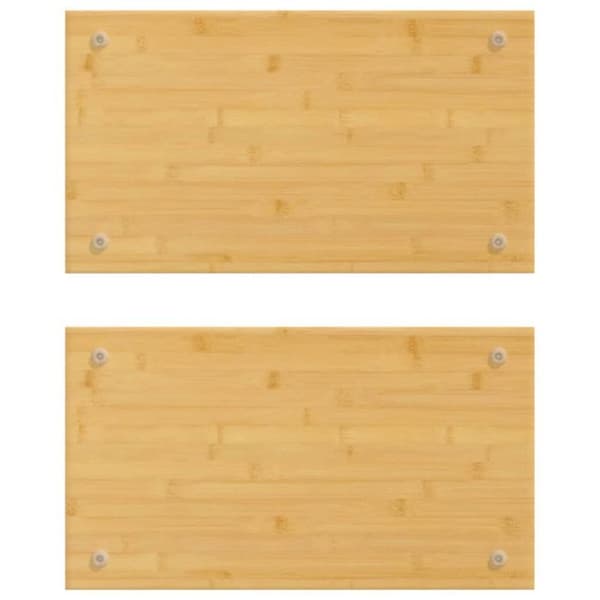 Spislock - VIDAXL - 50x28 cm - 2 st - Bambu - Halkfri PVC