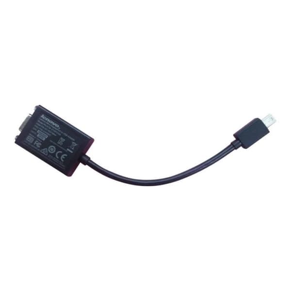 Extern videoadapter - LENOVO - Mini DisplayPort till VGA - För ThinkPad X1 - Svart