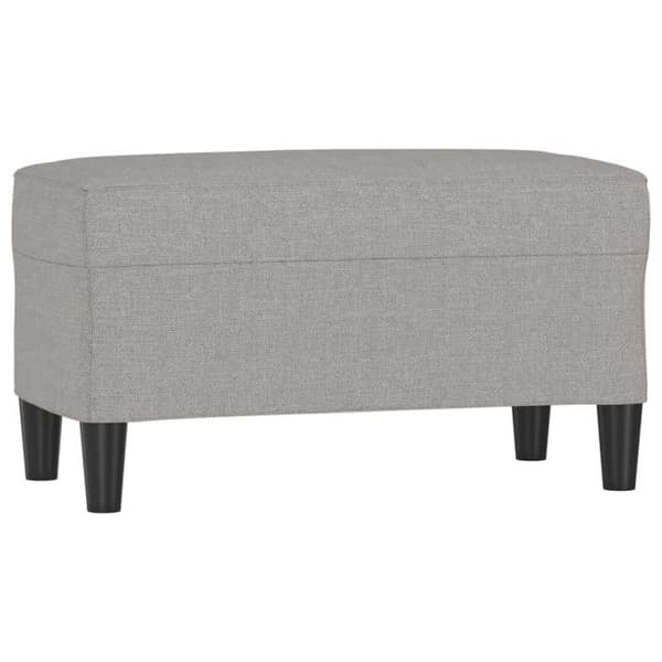 Ljusgrå bänk 70x35x41 cm Tyg
